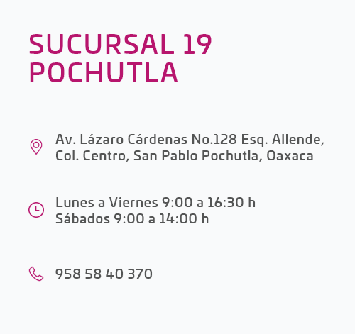 dirección sucursal pochutla