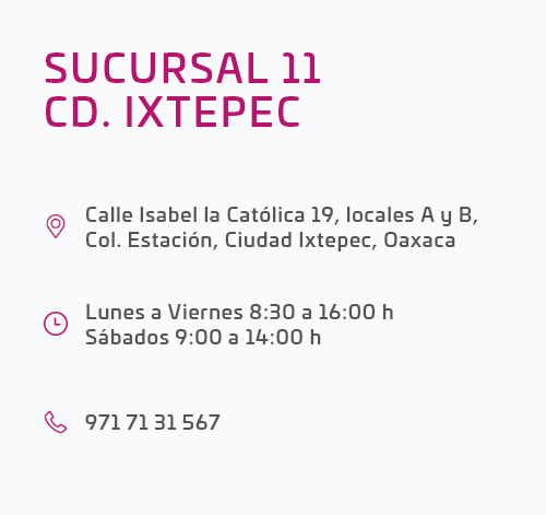 dirección sucursal ciudad ixtepec