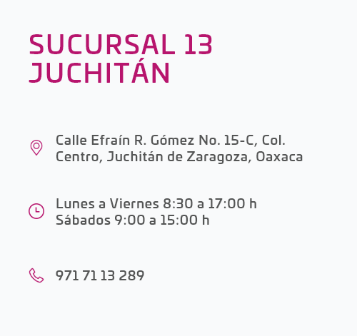 dirección sucursal juchitán