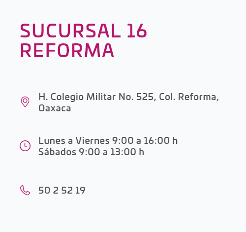 dirección sucursal reforma